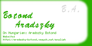 botond aradszky business card